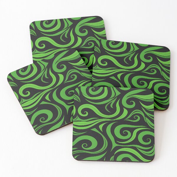 Item preview, Green and Black Swirl Design designed and sold by ArtbyAiGallery.