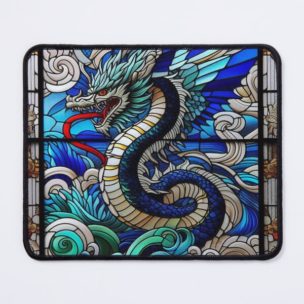 Item preview, Stained glass window with Dragon designed and sold by Wild-way Art.