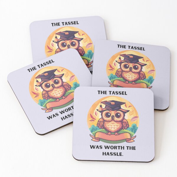 Item preview, The Tassel is Worth the Hassle - Funny Owl Design designed and sold by BlkMoonShop.