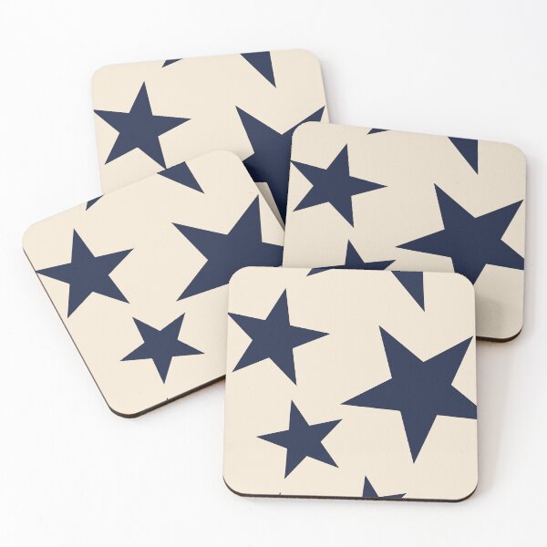 Item preview, Navy & Light Beige Big Ol' Stars designed and sold by STUDIO MORE Los Angeles.