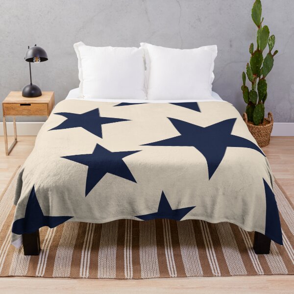 Item preview, Navy & Light Beige Big Ol' Stars designed and sold by STUDIO MORE Los Angeles.