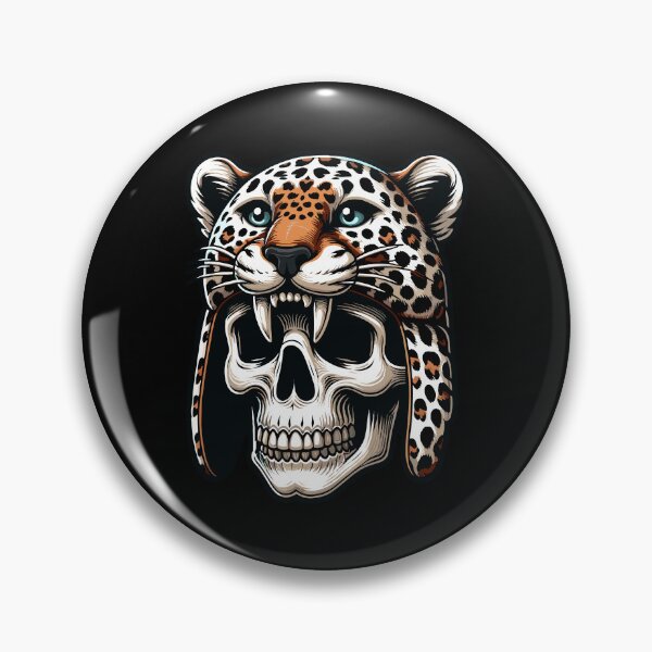 Item preview, Skull Wearing A Leopard Hat Alternative Illustration designed and sold by TKsTees.