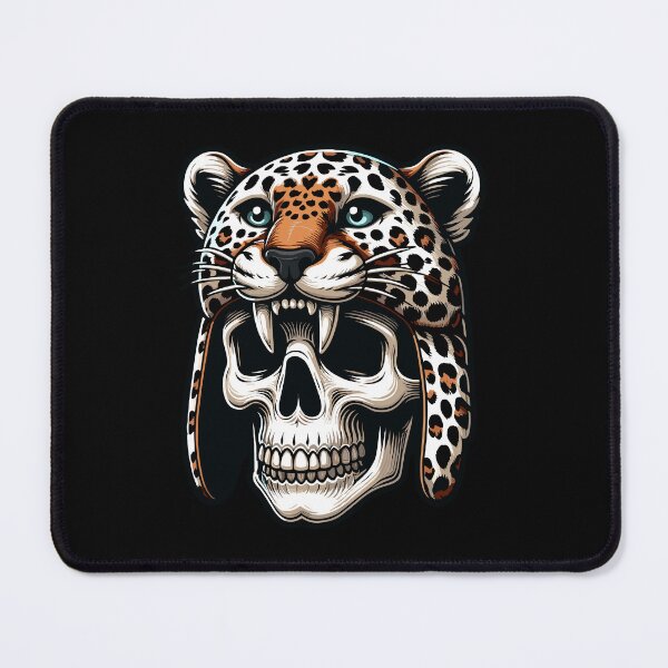 Item preview, Skull Wearing A Leopard Hat Alternative Illustration designed and sold by TKsTees.