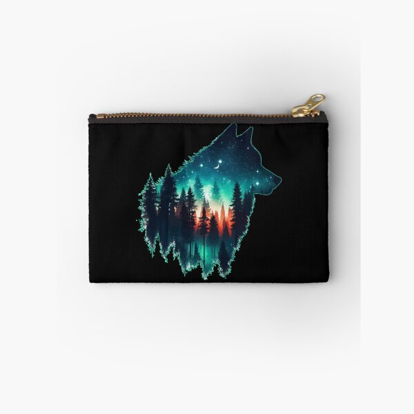 Item preview, Wolf Silhouette Forest In Starry Night designed and sold by TomFrontierArt.