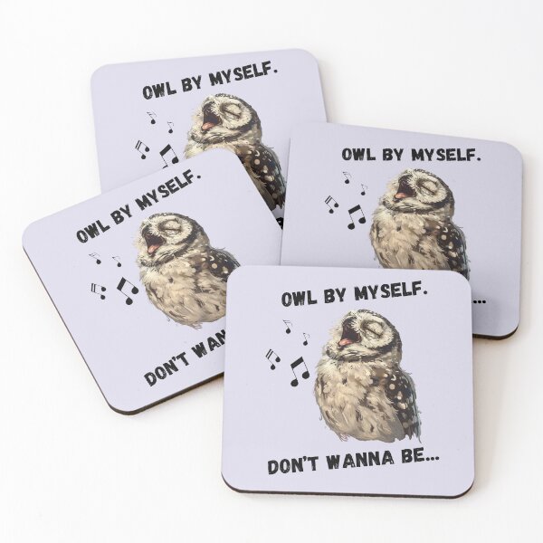 Item preview, Owl By Myself - Funny Owl Design designed and sold by BlkMoonShop.