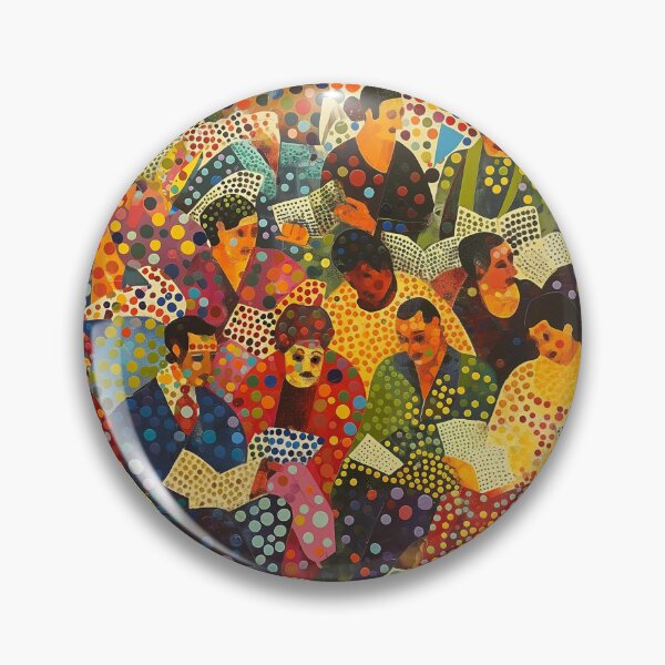 Artikelvorschau, Polka Dot Lesesaal, abstrakte expressionistische Malerei entworfen und verkauft von Neika Shimm Designs.