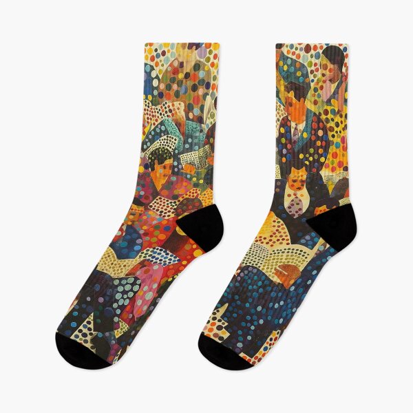 Artikelvorschau, Polka Dot Lesesaal, abstrakte expressionistische Malerei entworfen und verkauft von Neika Shimm Designs.