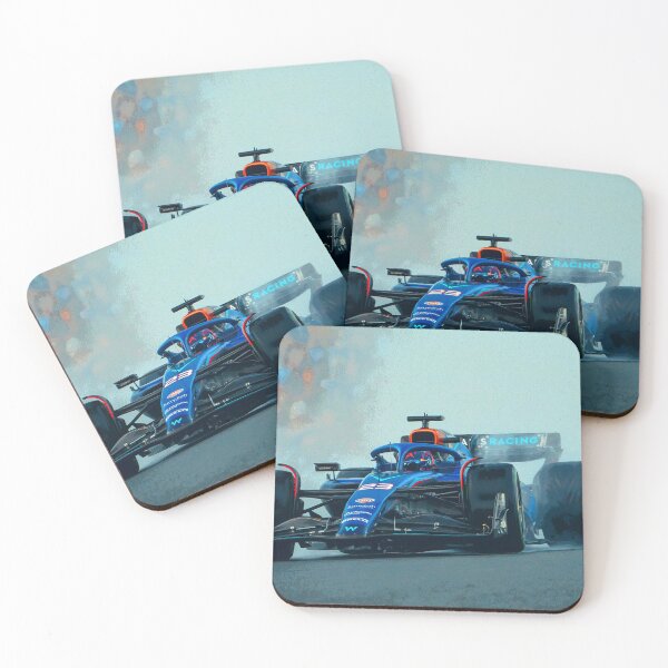Item preview, Alexander Albon racing in in the rain 2024 abstract designed and sold by Rodissimus1984.