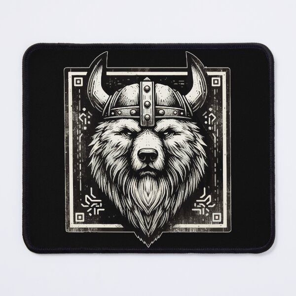 Item preview, Vintage Bear Berserker Norse Mythology Viking Warrior designed and sold by TomFrontierArt.