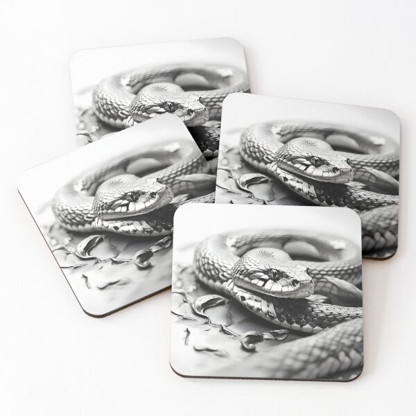 Item preview, Black and White Snake drawing designed and sold by Pencil-Art.