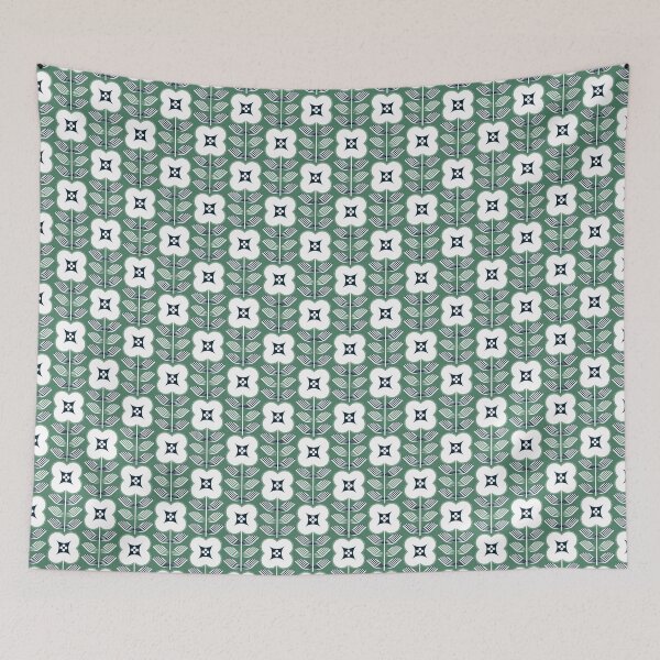 Item preview, Vintage glamour flower - green and blue designed and sold by pakanta.