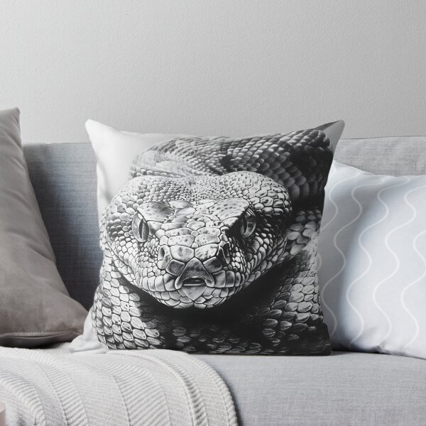 Item preview, Black and White Snake drawing designed and sold by Pencil-Art.