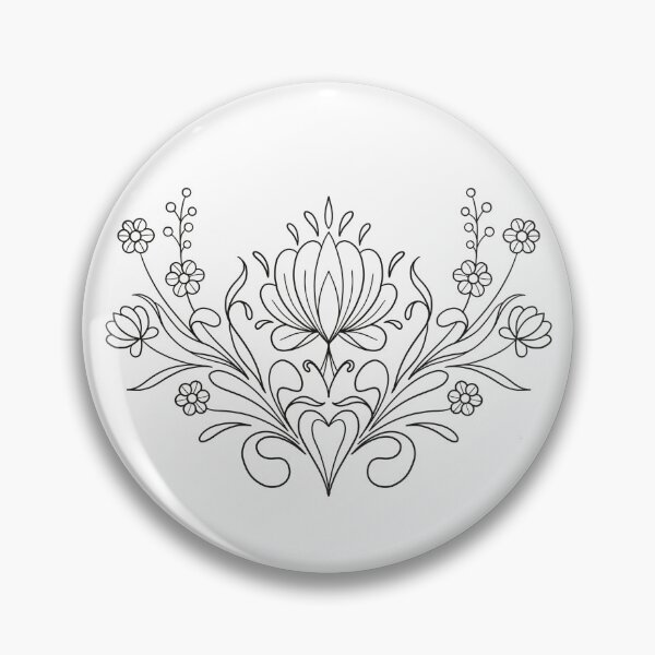 Item preview, Hungarian Folk Art Fine line design designed and sold by susyrdesign.