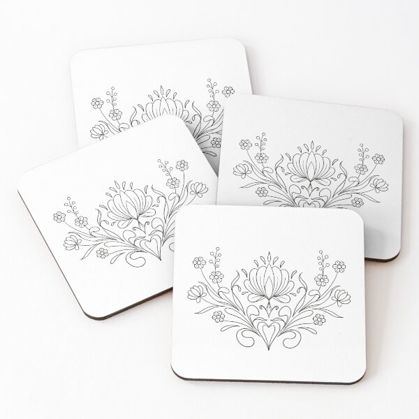 Item preview, Hungarian Folk Art Fine line design designed and sold by susyrdesign.