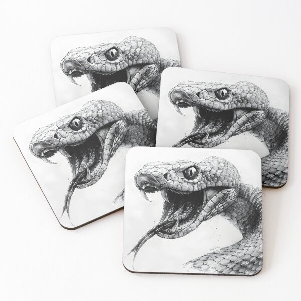 Item preview, Black and White Snake drawing designed and sold by Pencil-Art.