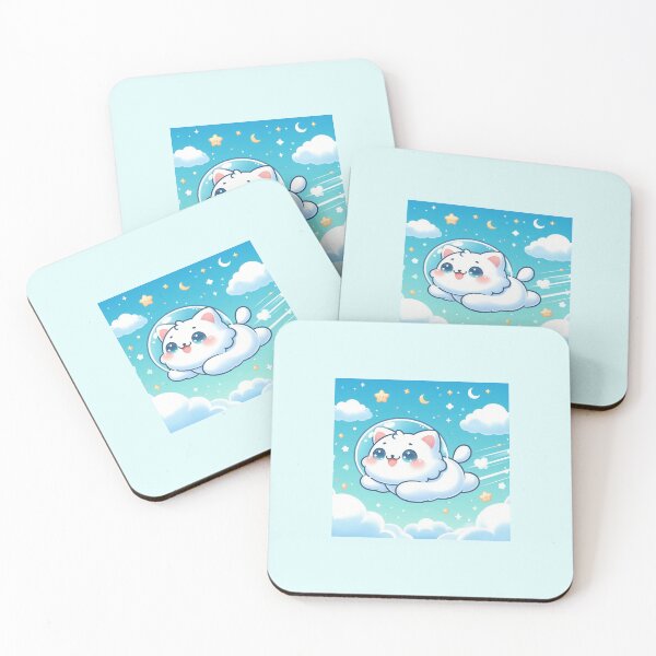 Item preview, Flying cloud kitten designed and sold by LilyPadShop.