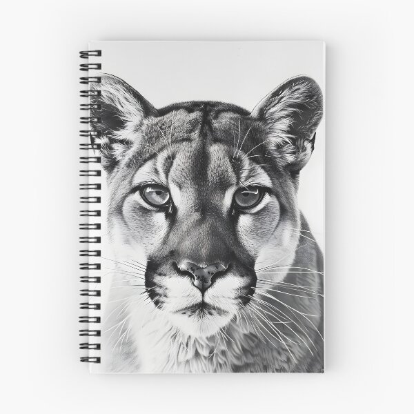 Item preview, Black and white pencil drawing of a Puma designed and sold by Pencil-Art.
