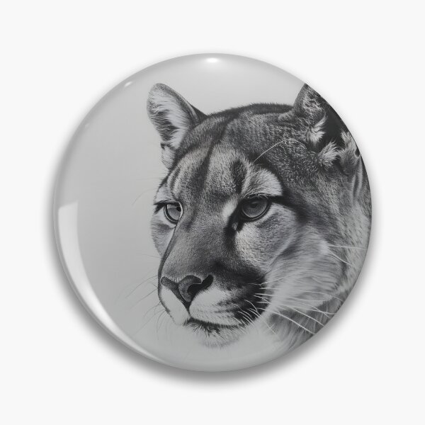 Item preview, Black and white pencil drawing of a Puma designed and sold by Pencil-Art.