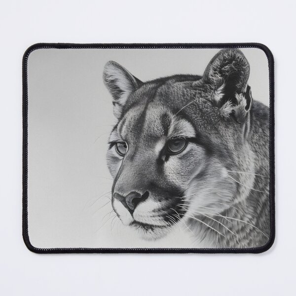 Item preview, Black and white pencil drawing of a Puma designed and sold by Pencil-Art.