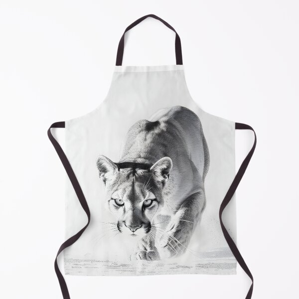 Item preview, Black and white pencil drawing of a Puma designed and sold by Pencil-Art.