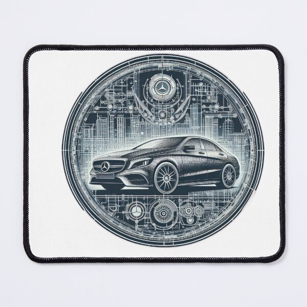 Item preview,  Mercedes logo with drawing and mechanisms  wallpaper designed and sold by Expressions-Sel.