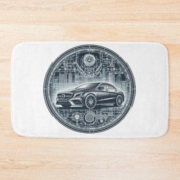Item preview,  Mercedes logo with drawing and mechanisms  wallpaper designed and sold by Expressions-Sel.