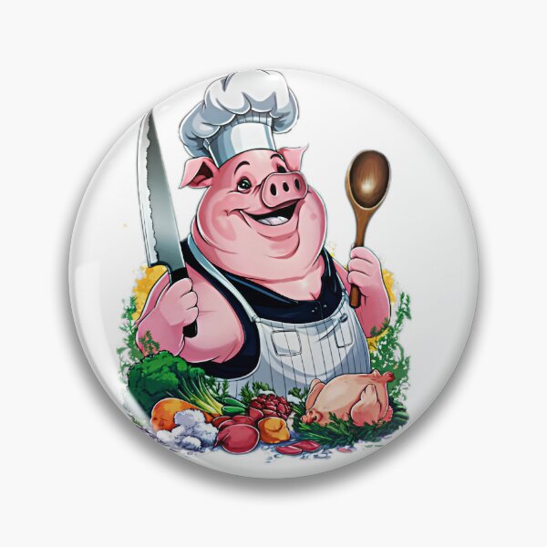 Item preview, pig Chef designed and sold by BlissfulBlossom.