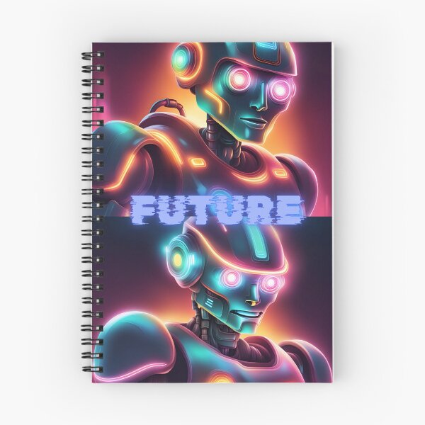 Item preview, A robot with a glowing visor in neon colors designed and sold by Lurgi-Print.