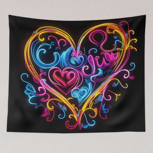 Item preview, glowing heart designed and sold by Ricardo Rodríguez Pérez.