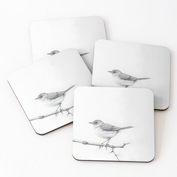 Item preview, Black and White Bird Pencil Drawing designed and sold by Pencil-Art.