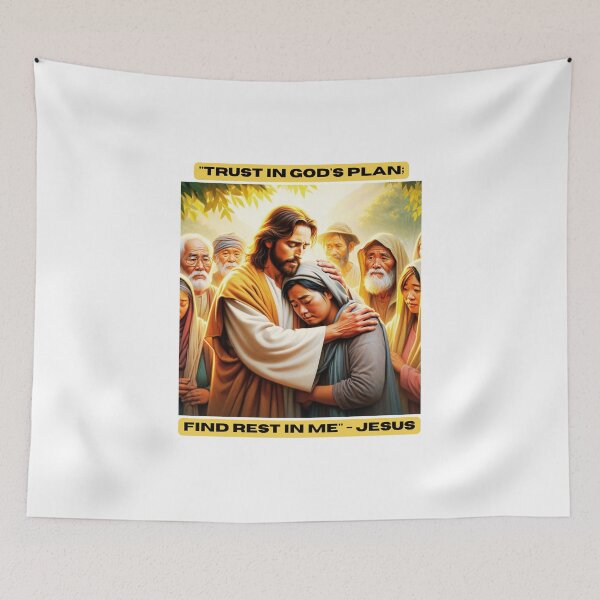 Item preview, "Trust in God's plan; find rest in me" - Jesus designed and sold by STO1KA.