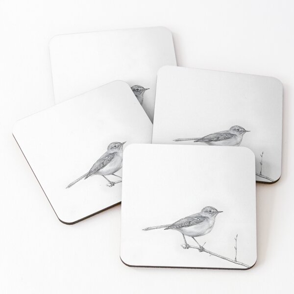 Item preview, Black and White Bird Pencil Drawing designed and sold by Pencil-Art.