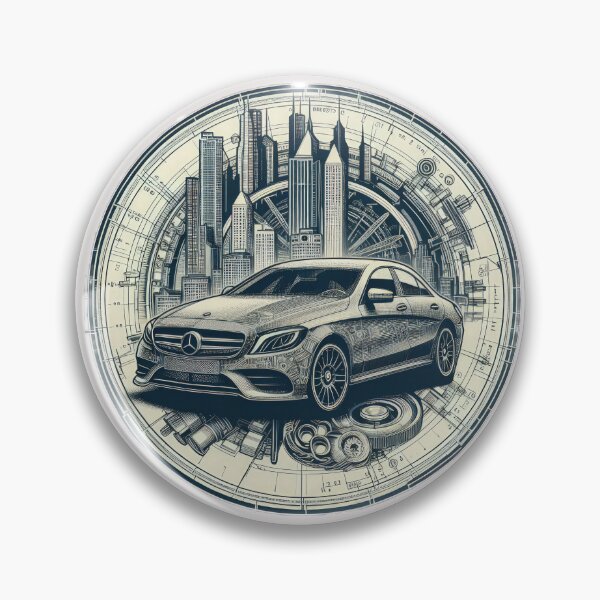 Item preview, Mercedes logo with drawing wallpaper designed and sold by Expressions-Sel.