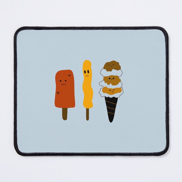 Item preview, Frozen Delights: Cartoon Ice Cream and Popsicle Characters | Blue Background designed and sold by RM-Journey.