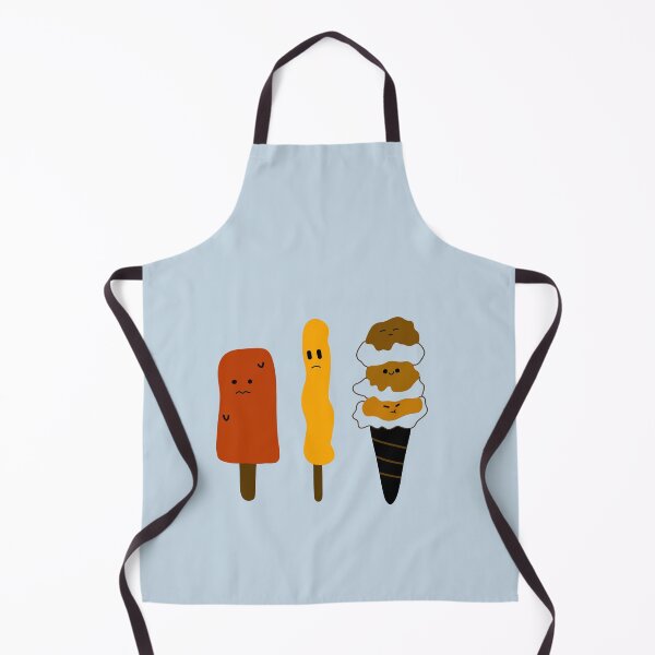 Item preview, Frozen Delights: Cartoon Ice Cream and Popsicle Characters | Blue Background designed and sold by RM-Journey.