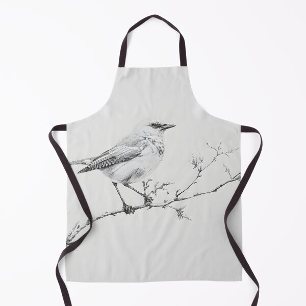 Item preview, Black and White Bird Pencil Drawing designed and sold by Pencil-Art.