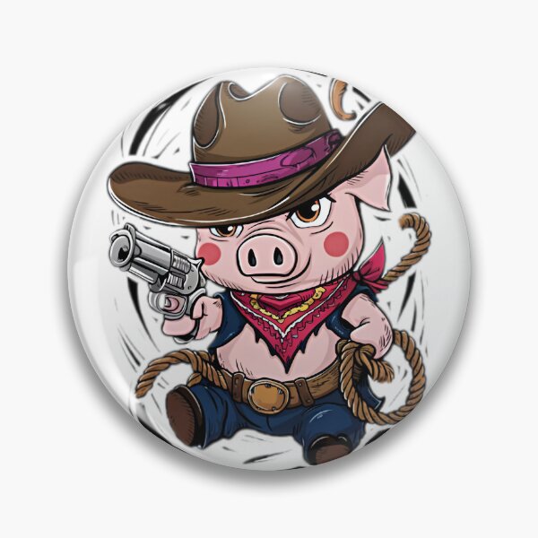 Item preview, Cowboy pig  designed and sold by BlissfulBlossom.