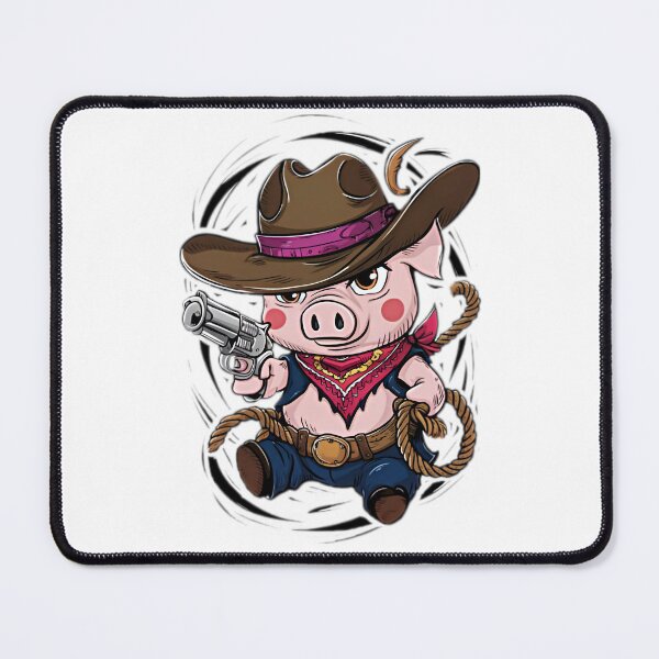 Item preview, Cowboy pig  designed and sold by BlissfulBlossom.