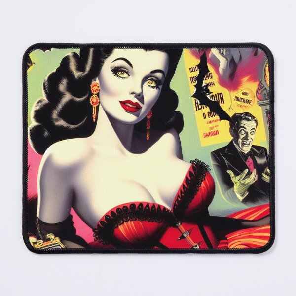 Item preview, Vintage Vampire Goth Girl designed and sold by PulpVintage.