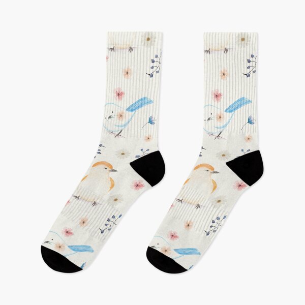 Item preview, Cute birds and flowers. Pastel colors pattern designed and sold by Origillus.