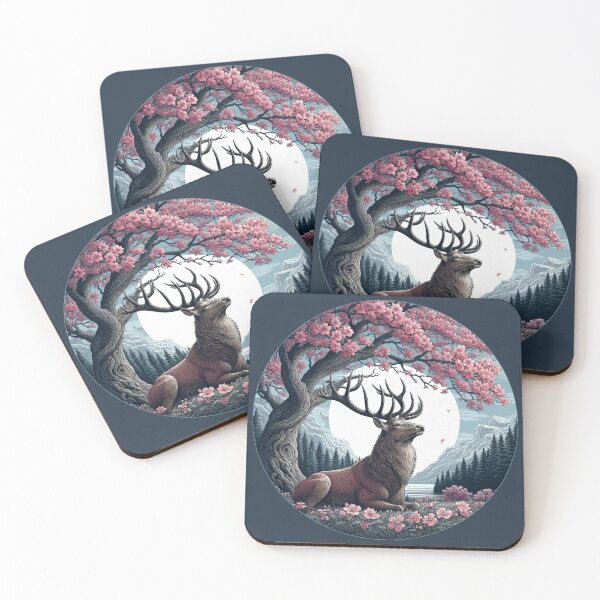 Item preview, Moonlit Majesty - Proud Deer Print designed and sold by lloreleya.