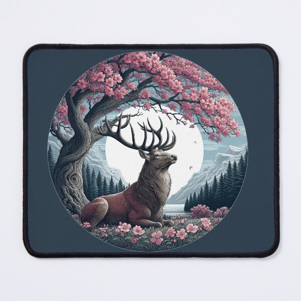 Item preview, Moonlit Majesty - Proud Deer Print designed and sold by lloreleya.