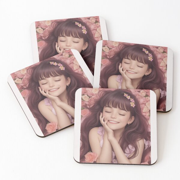 Item preview, happy teenager girl in a rose forest summer style designed and sold by Carlos Gudino.