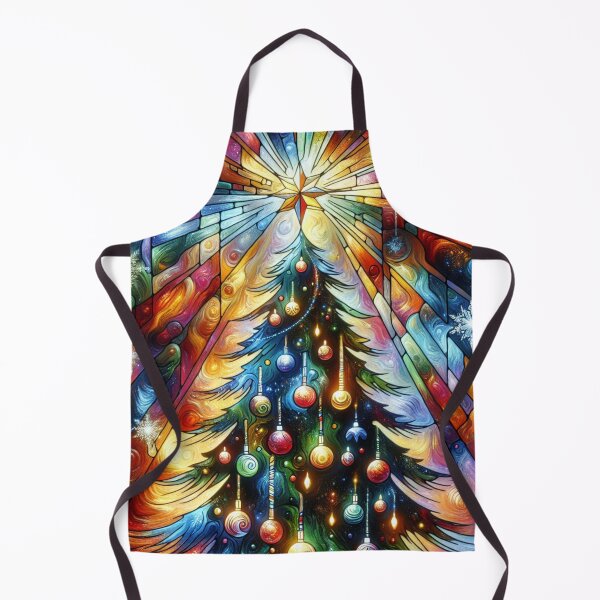 Item preview, Stained Glass Christmas Tree with Ornaments designed and sold by foilhat.
