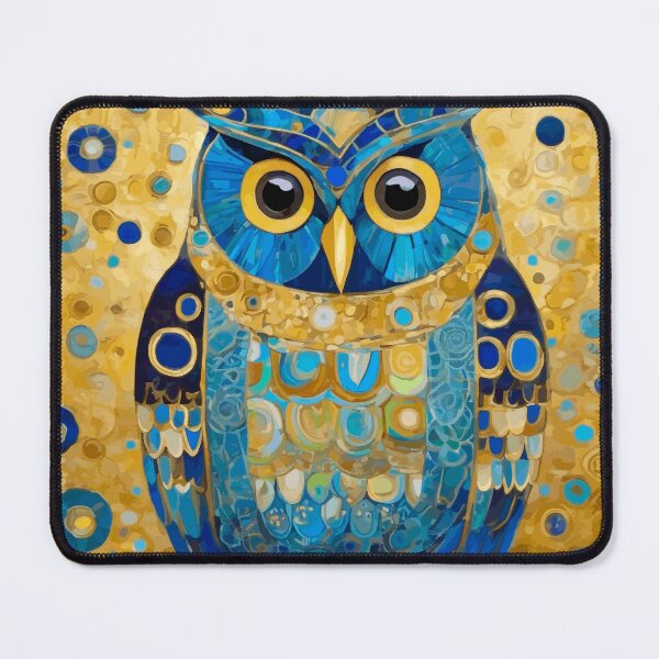 Item preview, Gustav Klimt  Blue and Gold Owl designed and sold by Vicky Brago-Mitchell®.