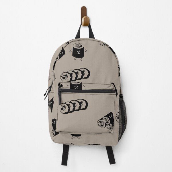 Item preview, Sushi Friends: Hand-Drawn Black and White Illustration | Brown Background designed and sold by RM-Journey.
