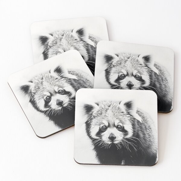 Item preview, Black and white Red Panda pencil drawing designed and sold by Pencil-Art.