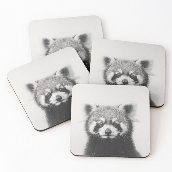 Item preview, Black and white Red Panda pencil drawing designed and sold by Pencil-Art.