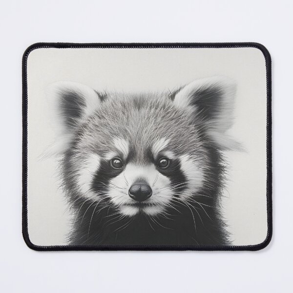 Item preview, Black and white Red Panda pencil drawing designed and sold by Pencil-Art.