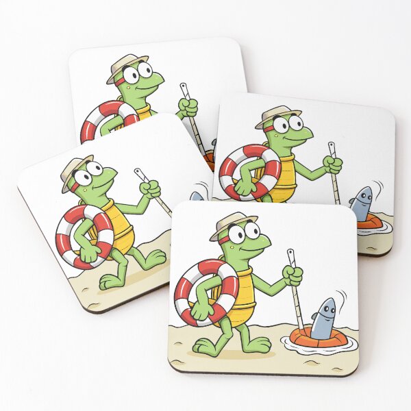 Item preview, Turtle Lifeguard Rescuing a Stranded Swimmer designed and sold by omerfdln34.